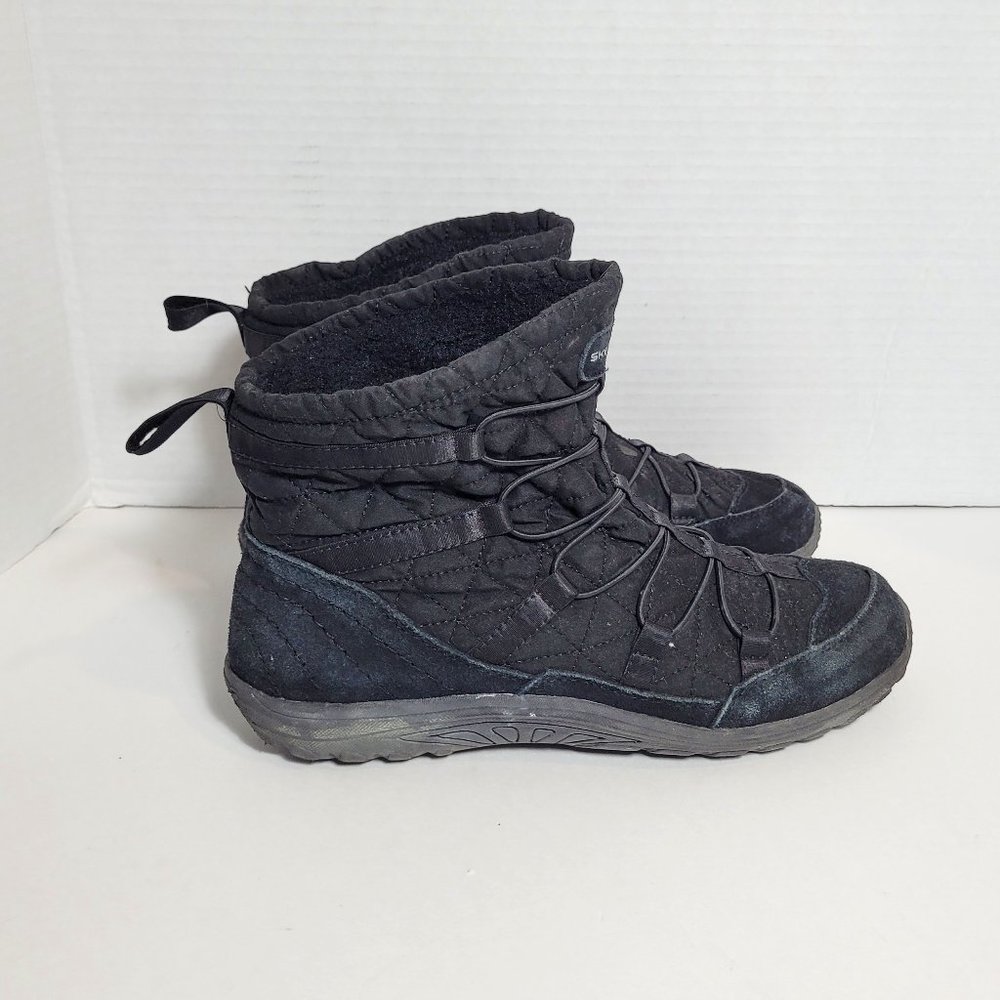 Skechers Reggae Fest Steady Women's Black Ankle Booties Size 7.5